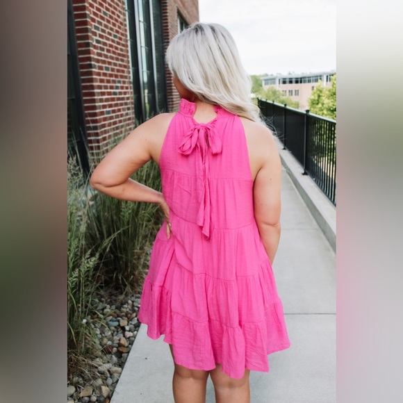 Pinkblush halter tiered dress nwot - Picture 6 of 7